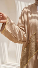Linen Cardigan with Guipure Details – Elegant Modest Layering Piece