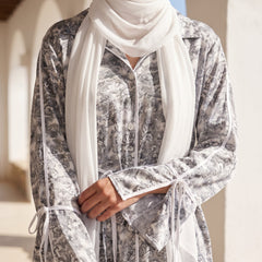 Linen Belted Maxi Dress full view | عرض كامل لـفستان ماكسي كتان بحزام – view 5 | لقطة 5