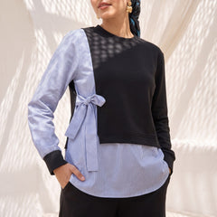 Cotton Lycra Striped Suit full view | عرض كامل لـطقم قطن ليكرا وقميص مخطط – view 5 | لقطة 5