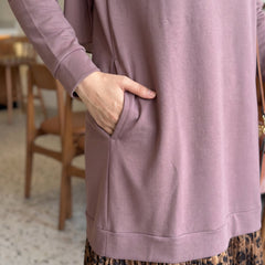 Milton Tunic Dress with Satin Pleats full view | عرض كامل لـفستان تونيك ميلتون بكسرات ساتان – view 10 | لقطة 10