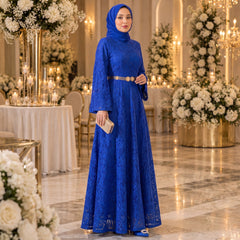 Lace Maxi Dress with Satin Lining