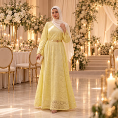 Lace Maxi Dress with Satin Lining
