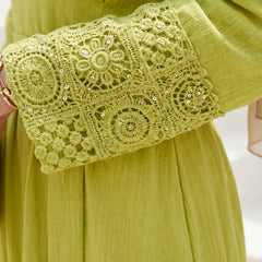 Crinkle Linen Dress full view | عرض كامل لـفستان كتان مجعد – view 7 | لقطة 7