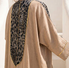 Leopard Print Linen Cardigan full view | عرض كامل لـكارديجان كتان بطبعة ليوبارد – view 7 | لقطة 7