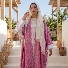 One-Size Embroidered Linen Cardigan full view | عرض كامل لـكارديجان كتان مطرز مقاس واحد – view 5 | لقطة 5
