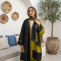 Two-Tone Textured Linen Cardigan full view | عرض كامل لـكارديجان كتان بلونين وملمس بارز – view 4 | لقطة 4