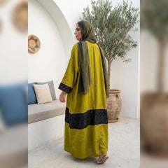 Two-Tone Textured Linen Cardigan full view | عرض كامل لـكارديجان كتان بلونين وملمس بارز – view 11 | لقطة 11