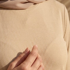 Stretch Cotton Rib Underdress full view | عرض كامل لـفستان داخلي قطن ريب مطاطي – view 6 | لقطة 6