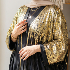 Pleated Armani Satin Cardigan full view | عرض كامل لـكارديجان ساتان أرماني بليسيه – view 3 | لقطة 3