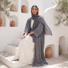 Lightweight Pleated Cardigan full view | عرض كامل لـكارديجان بليسيه خفيف – view 1 | لقطة 1