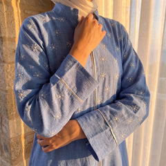 Linen Embroidered Abaya