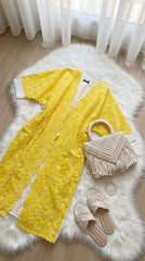 One-Size Embroidered Linen Cardigan full view | عرض كامل لـكارديجان كتان مطرز مقاس واحد – view 8 | لقطة 8