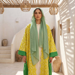 One-Size Embroidered Linen Cardigan full view | عرض كامل لـكارديجان كتان مطرز مقاس واحد – view 4 | لقطة 4