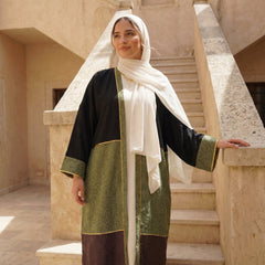 Multi-Tone Printed Linen Cardigan full view | عرض كامل لـكارديجان كتان مطبوع متعدد الألوان – view 2 | لقطة 2