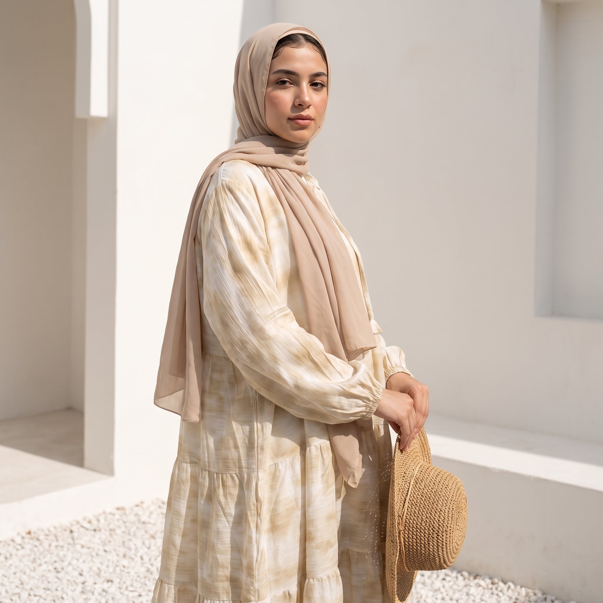 Tie-Dye Crinkle Linen Dress full view | عرض كامل لـفستان كتان مجعد تاي داي – view 6 | لقطة 6