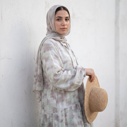 Tie-Dye Crinkle Linen Dress full view | عرض كامل لـفستان كتان مجعد تاي داي – view 2 | لقطة 2