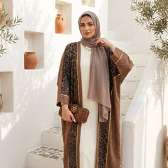 Leopard Print Linen Cardigan full view | عرض كامل لـكارديجان كتان بطبعة ليوبارد – view 4 | لقطة 4
