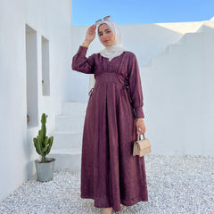 Satin Wrap Dress full view | عرض كامل لـفستان ساتان لف – view 4 | لقطة 4