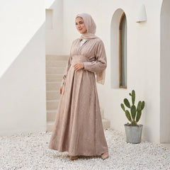 Satin Wrap Dress full view | عرض كامل لـفستان ساتان لف – view 5 | لقطة 5