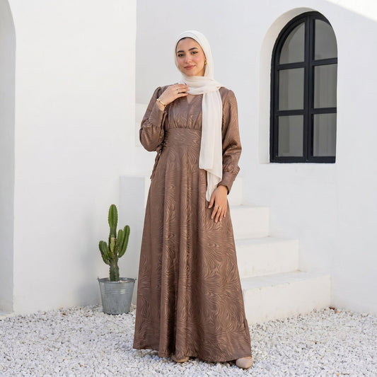 Satin Wrap Dress full view | عرض كامل لـفستان ساتان لف – view 2 | لقطة 2
