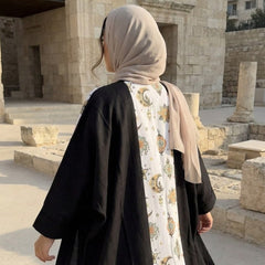 Printed Linen Cardigan full view | عرض كامل لـكارديجان كتان مطبوع – view 6 | لقطة 6