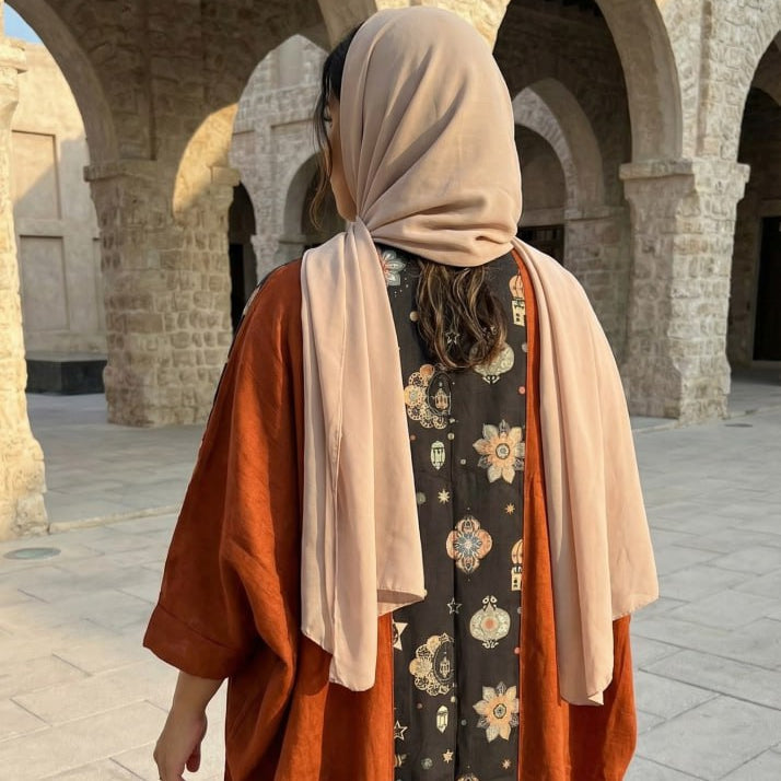 Printed Linen Cardigan full view | عرض كامل لـكارديجان كتان مطبوع – view 5 | لقطة 5