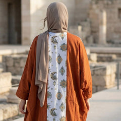 Printed Linen Cardigan full view | عرض كامل لـكارديجان كتان مطبوع – view 8 | لقطة 8