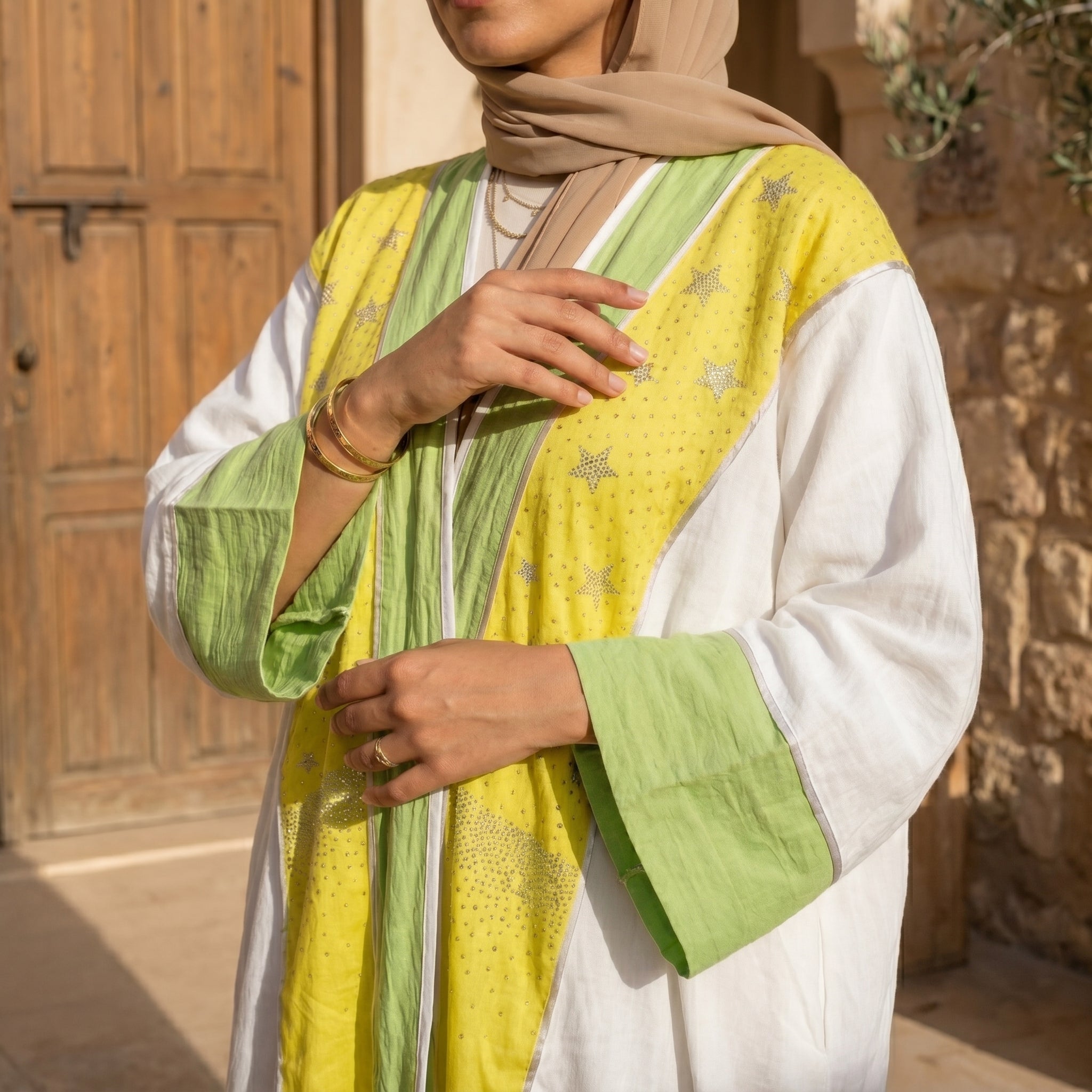 Linen Cardigan – Neutral Colors full view | عرض كامل لـكارديجان كتان بألوان هادئة – view 6 | لقطة 6