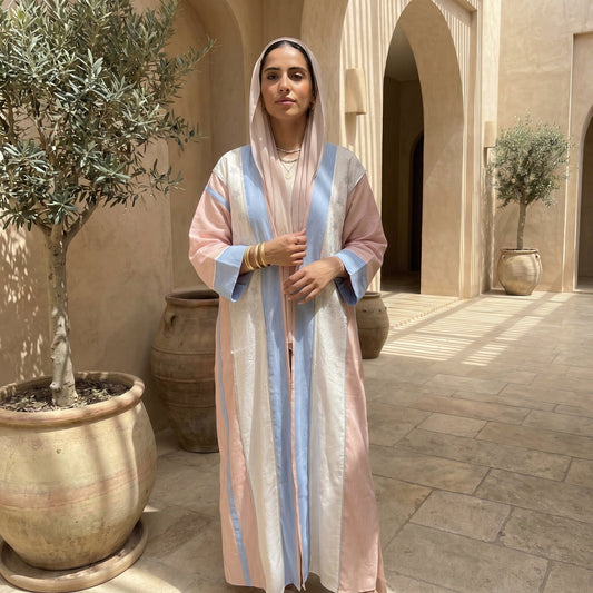 Linen Cardigan – Neutral Colors full view | عرض كامل لـكارديجان كتان بألوان هادئة – view 2 | لقطة 2