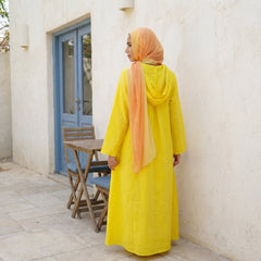 Linen Hooded Dress with Pockets full view | عرض كامل لـفستان كتان بغطاء رأس وجيوب – view 9 | لقطة 9