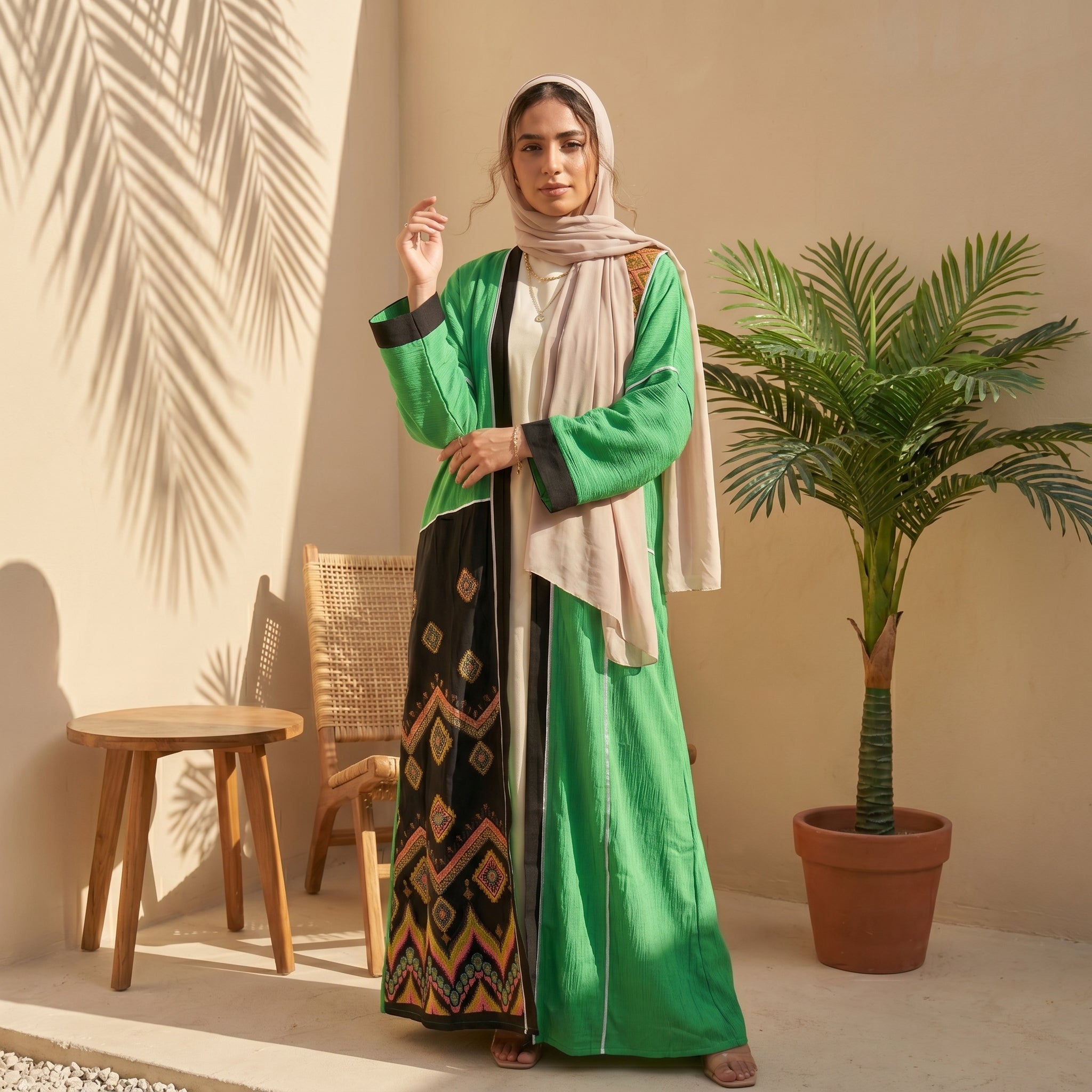 Linen Cardigan – Bright Colors full view | عرض كامل لـكارديجان كتان بألوان زاهية – view 5 | لقطة 5