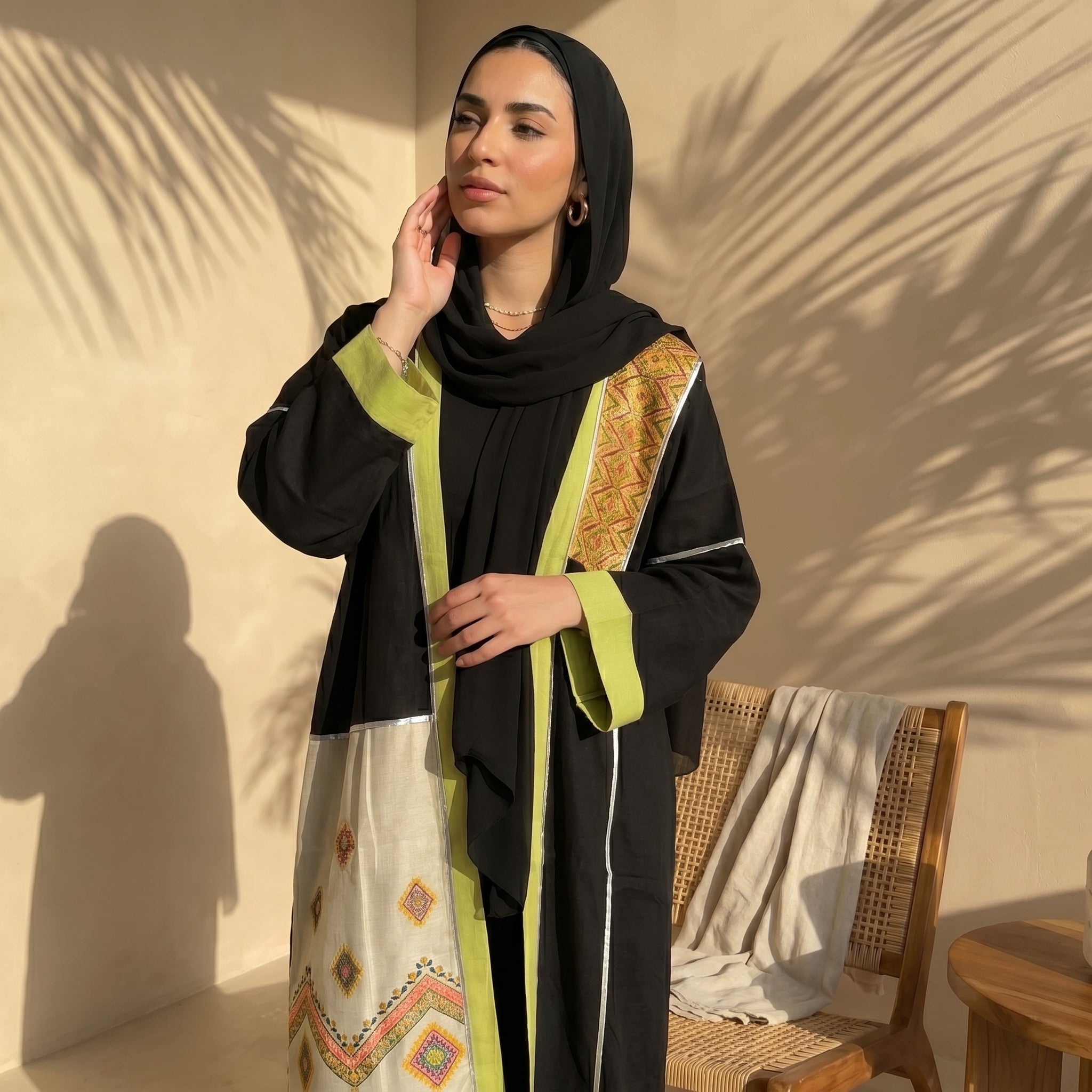 Linen Cardigan – Bright Colors full view | عرض كامل لـكارديجان كتان بألوان زاهية – view 3 | لقطة 3