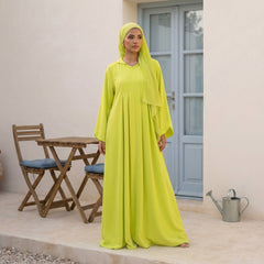 Cotton Vibran Hooded Dress full view | عرض كامل لـفستان قطن فيبران بغطاء رأس – view 5 | لقطة 5