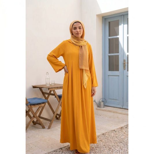 Cotton Vibran Hooded Dress full view | عرض كامل لـفستان قطن فيبران بغطاء رأس – view 2 | لقطة 2