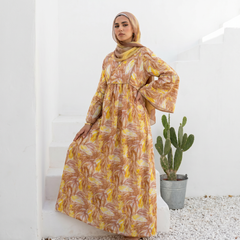 Printed Cotton Vibran Dress full view | عرض كامل لـفستان قطن فيبران مطبوع – view 2 | لقطة 2