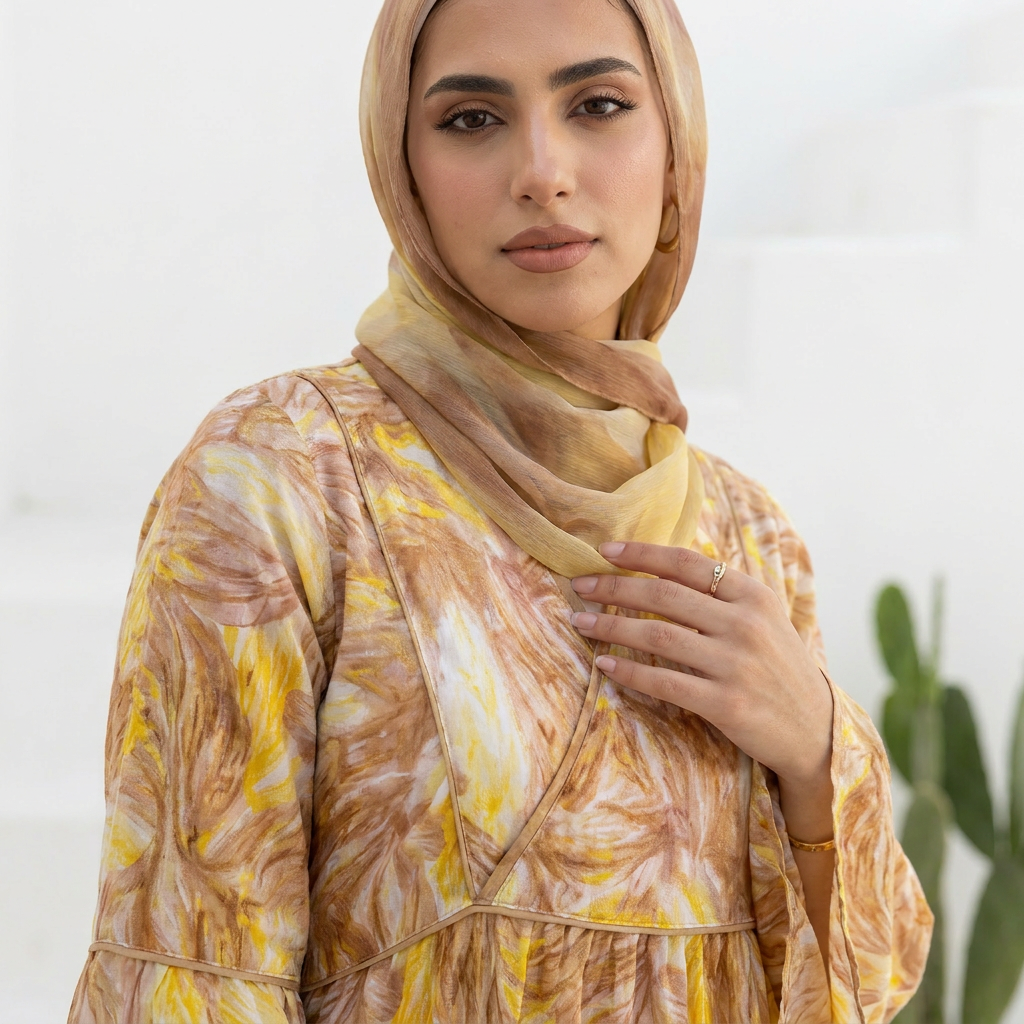 Printed Cotton Vibran Dress full view | عرض كامل لـفستان قطن فيبران مطبوع – view 6 | لقطة 6