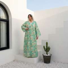 Printed Cotton Vibran Dress full view | عرض كامل لـفستان قطن فيبران مطبوع – view 5 | لقطة 5