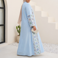 CY Embroidered Abaya full view | عرض كامل لـعباية CY مطرزة – view 5 | لقطة 5